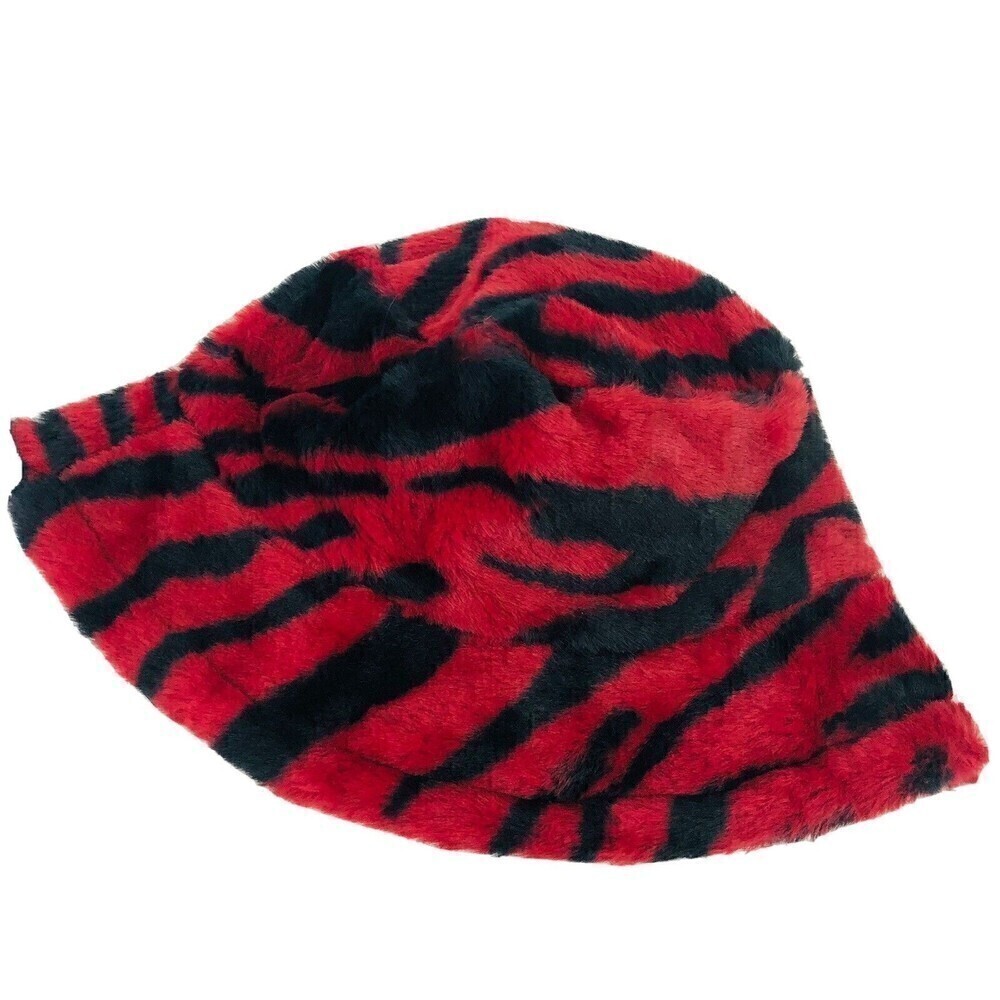 Urban Outfitters Knox Printed Faux Fur Bucket Hat